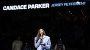 Chicago Sky franchise legend and WNBA Champion Candace Parker had her jersey retired.