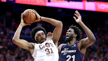 Jarrett Allen, Cleveland Cavaliers and Joel Embiid, Philadelphia 76ers