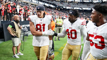 San Francisco 49ers tight end Cameron Latu (81)
