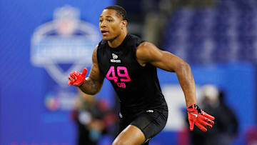 Safety Marques Sigle at the 2025 NFL Scouting Combine