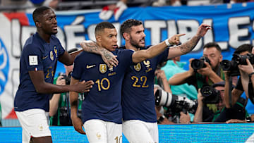 Kylian Mbappe, Theo Hernandez, Ibrahima Konate