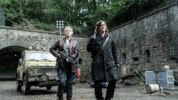 Norman Reedus as Daryl Dixon, Melissa McBride as Carol Peletier - The Walking Dead: Daryl Dixon _ Season 2, Episode 5 - Photo Credit: Emmanuel Guimier/AMC