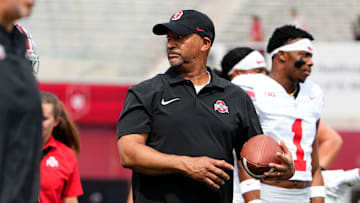 Sep 2, 2023; Bloomington, Indiana, USA; Ohio State Buckeyes cornerbacks coach Tim Walton watches