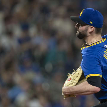 Seattle Mariners reliever Cody Bolton (67) delivers a pitch during the eighth inning against the Oakland Athletics at T-Mobile Park.