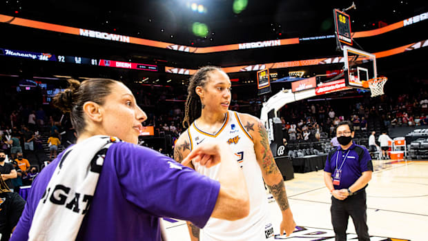 Brittney Griner and Diana Tauras