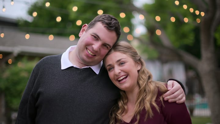 (L to R) David and Abbey in Love on the Spectrum season 2