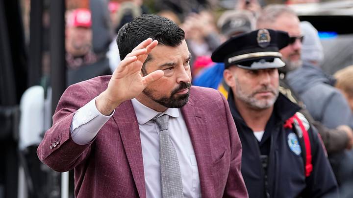 Ohio State Buckeyes head coach Ryan Day walks off the team bus prior to the NCAA football game against the Purdue Boilermakers at Ross-Ade Stadium in West Lafayette, Ind. on Nov. 8, 2025.
