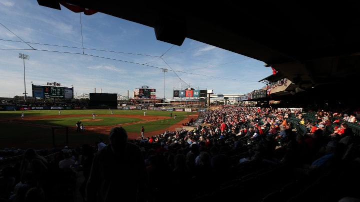 Over 10,000 spectators filled Slugger Field to watch the Louisville Bats