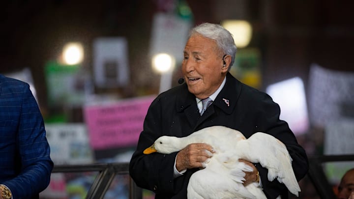 ESPN   s Lee Corso holds a duck at the University of Oregon as ESPN   s    College GameDay    comes to Eugene ahead of the Ducks    top-10 matchup against the UCLA Bruins Saturday, Oct. 22, 2022.

News College Gameday