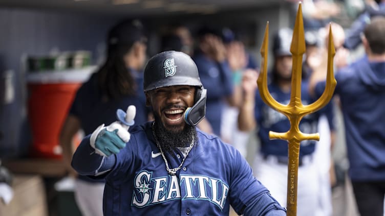 Aug 30, 2023; Seattle, Washington, USA; Seattle Mariners right fielder Teoscar Hernandez (35)