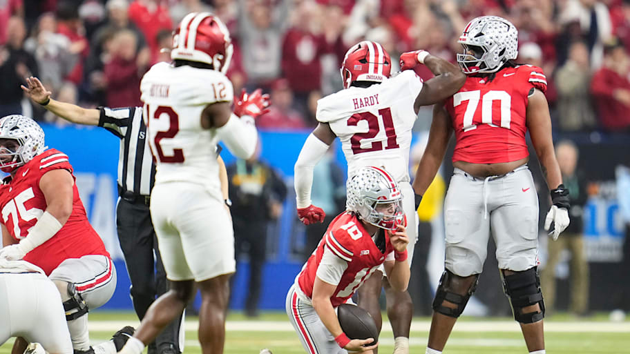 Indiana’s defense sacked Julian Sayin five times in the Big Ten Championship Game.