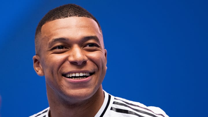 Kylian Mbappé lors de sa présentation au Real Madrid Kylian Mbappé lors de sa présentation au Real Madrid