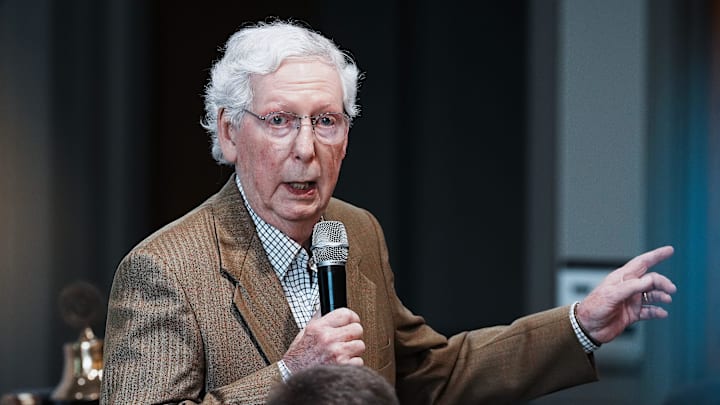 Sen. Mitch McConnell made remarks about “issues of importance to the Commonwealth and the nation” as he spoke to the Rotary Club of Louisville at the University Club of Louisville in Louisville, Ky. on Sept. 25, 2025.