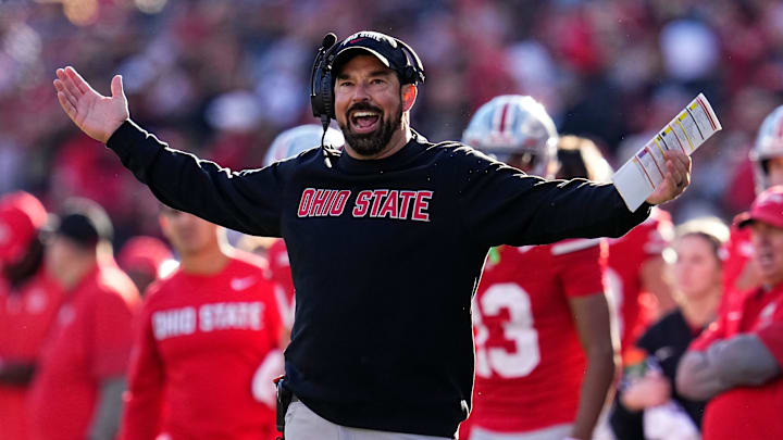 Ohio State head coach Ryan Day and the Buckeyes will try to snap Michigan’s four-game win streak in their rivalry series.