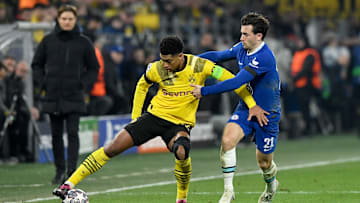 Ben Chilwell di pertandingan Borussia Dortmund vs Chelsea