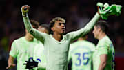 Lamine Yamal celebrando el triunfo del FC Barcelona ante el Atlético de Madrid 