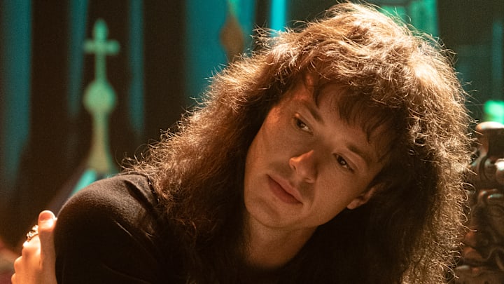 STRANGER THINGS. Joseph Quinn as Eddie Munson in STRANGER THINGS. Cr. Tina Rowden/Netflix © 2022