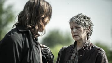 Norman Reedus as Daryl Dixon, Melissa McBride as Carol Peletier - The Walking Dead: Daryl Dixon _ Season 2, Episode 5 - Photo Credit: Emmanuel Guimier/AMC