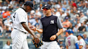 Los Yankees no deberían contar con Aroldis Chapman para el resto de los playoffs
