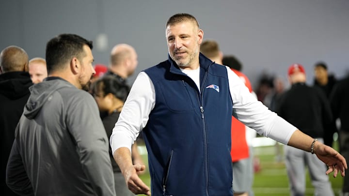 Vrabel was hired as the Patriots' head coach earlier this year Vrabel was hired as the Patriots' head coach earlier this year