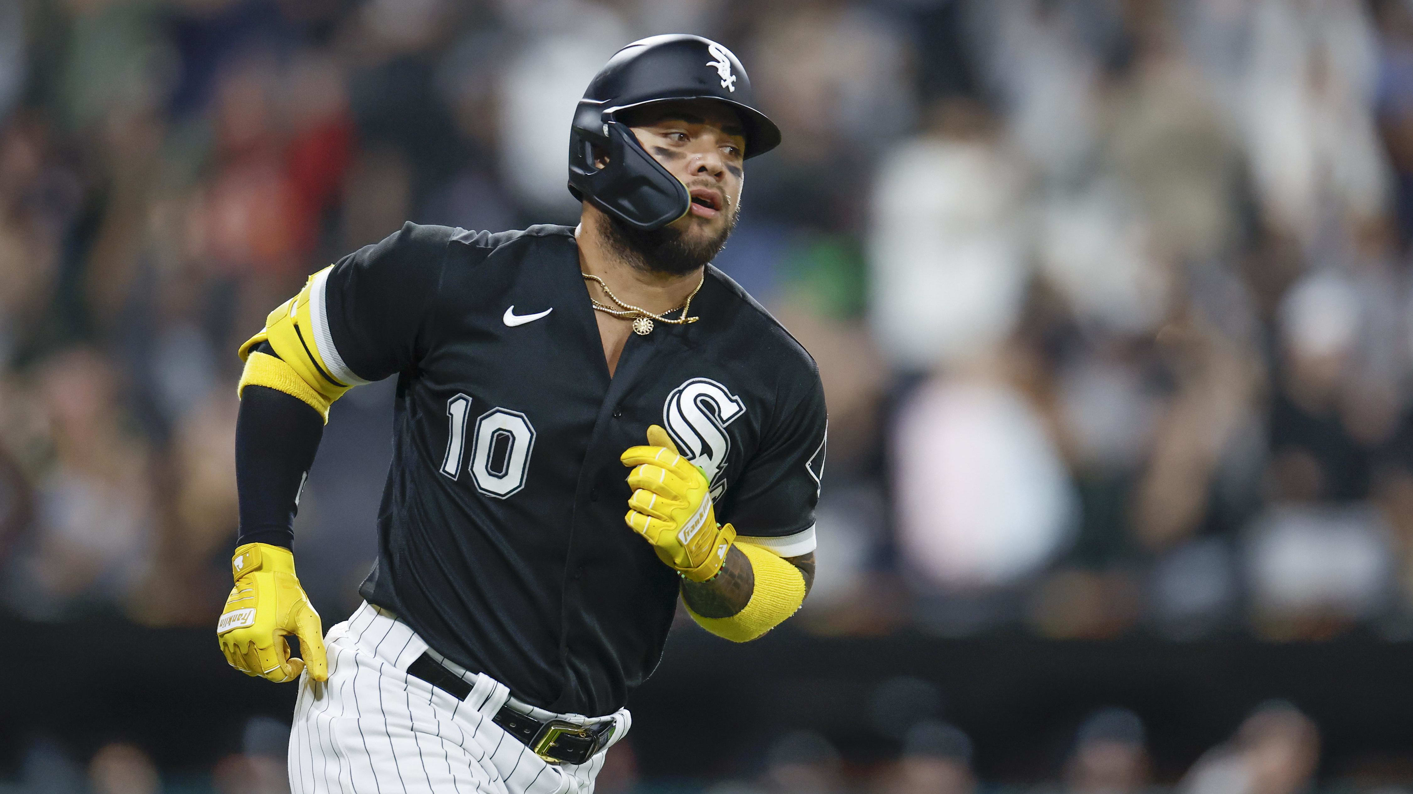 Sep 29, 2023; Chicago, Illinois, USA; Chicago White Sox third baseman Yoan Moncada (10) rounds the bases.