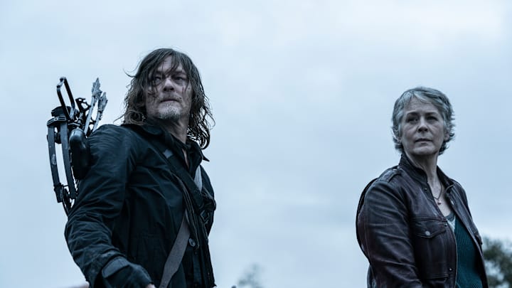 Norman Reedus as Daryl Dixon, Melissa McBride as Carol Peletier - The Walking Dead: Daryl Dixon _ Season 2, Episode 6 - Photo Credit: Stéphanie Branchu/AMC