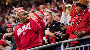 Fans react after Ohio State Buckeyes wide receiver Jeremiah Smith (4) makes a one-handed catch in front of UCLA Bruins defensive back Andre Jordan Jr. (2) during the NCAA football game at Ohio Stadium in Columbus on Nov. 15, 2025.