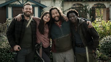 BTS, Ross Marquand as Aaron, Cassady McClincy as Lydia, Cooper Andrews as Jerry, Okea Eme-Akwari as Elijah - The Walking Dead _ Season 11, Episode 19 