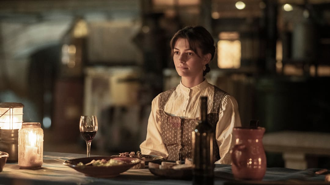 Candela Saitta as Justina in The Walking Dead: Daryl Dixon season 3, episode 2 - Photo Credit: Manuel Fernandez-Valdes/AMC Candela Saitta as Justina in The Walking Dead: Daryl Dixon season 3, episode 2 - Photo Credit: Manuel Fernandez-Valdes/AMC