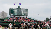 Northwestern Wildcats quarterback Jack Lausch during an NCAA football game against the Ohio State Buckeyes at Wrigley Field