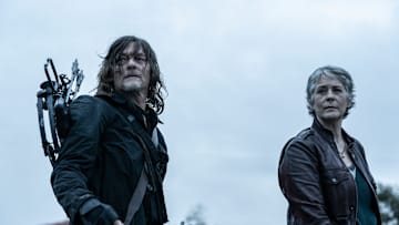 Norman Reedus as Daryl Dixon, Melissa McBride as Carol Peletier - The Walking Dead: Daryl Dixon _ Season 2, Episode 6 - Photo Credit: Stéphanie Branchu/AMC
