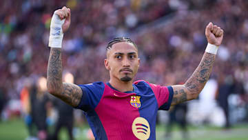 Raphinha's seriousness as he celebrates his goal