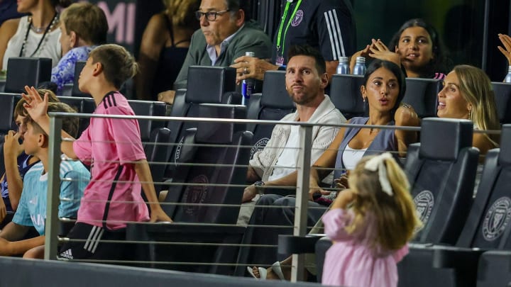 Messi watched Inter Miami from the stands during the team's Leagues Cup campaign