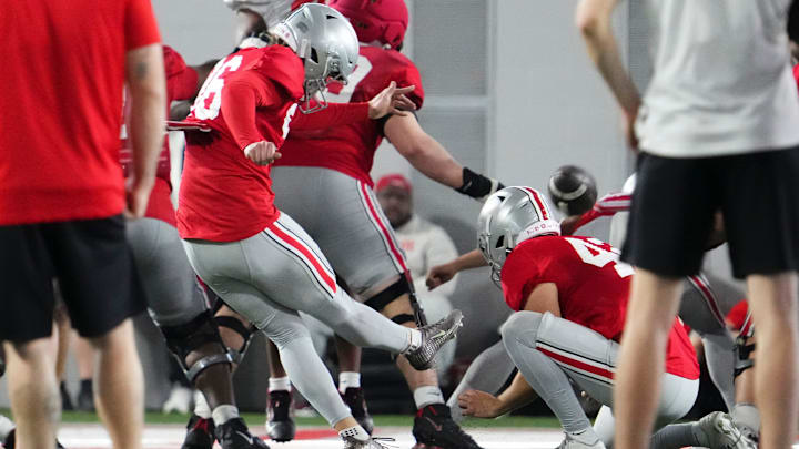 Ohio State Buckeyes kicker Connor Hawkins could make or break the 2026 season with his legs