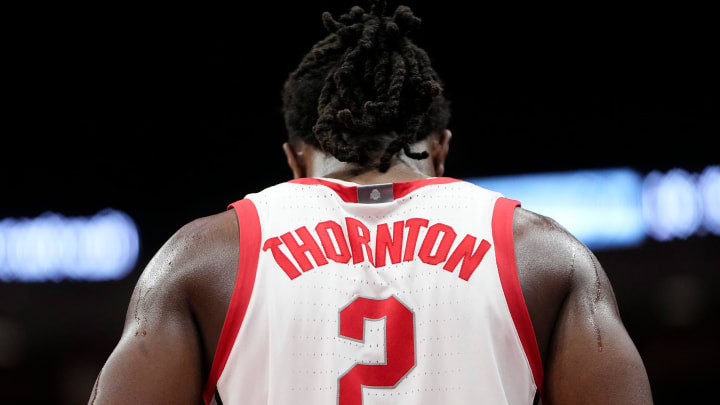 Mar 26, 2024; Columbus, OH, USA; Ohio State Buckeyes guard Bruce Thornton (2) waits for an inbounds play during the second half of the NIT quarterfinals against the Georgia Bulldogs at Value City Arena. Ohio State lost 79-77.