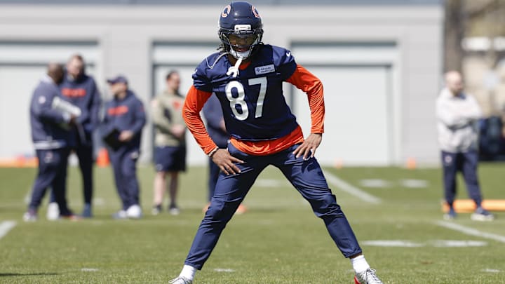 Luther Burden III got first exposure to the Bears coaches in rookie camp but this week it's competing against a real defense. Luther Burden III got first exposure to the Bears coaches in rookie camp but this week it's competing against a real defense.