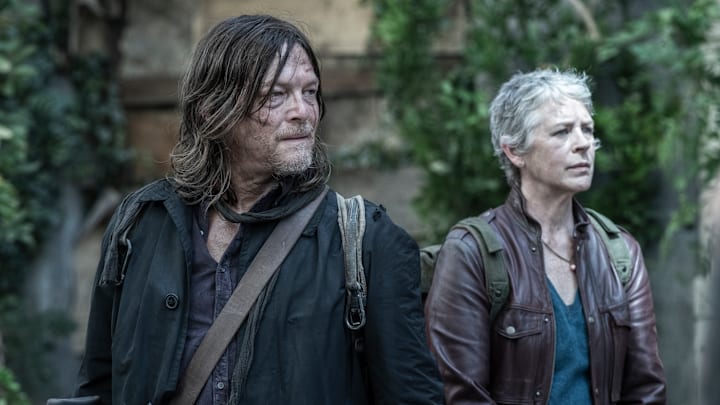 Norman Reedus as Daryl Dixon, Melissa McBride as Carol Peletier - The Walking Dead: Daryl Dixon season 3