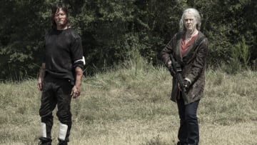 Norman Reedus as Daryl Dixon, Melissa McBride as Carol Peletier - The Walking Dead _ Season 11, Episode 14 - Photo Credit: Jace Downs/AMC