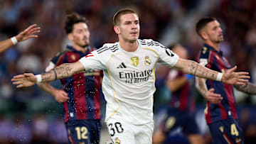 Franco Mastantuono a inscrit son premier but avec le Real Madrid face à Levante.