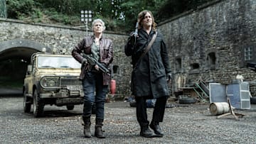 Norman Reedus as Daryl Dixon, Melissa McBride as Carol Peletier - The Walking Dead: Daryl Dixon _ Season 2, Episode 5 - Photo Credit: Emmanuel Guimier/AMC