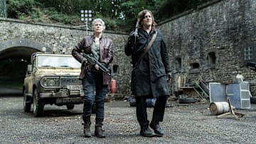 Norman Reedus as Daryl Dixon, Melissa McBride as Carol Peletier - The Walking Dead: Daryl Dixon _ Season 2, Episode 5 - Photo Credit: Emmanuel Guimier/AMC