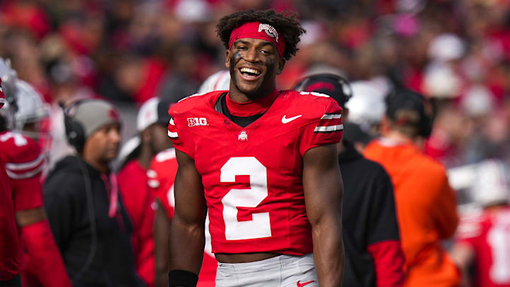 Ohio State safety Caleb Downs was the No. 1 player in the 2024 transfer portal, jumping to the Buckeyes from Alabama. 