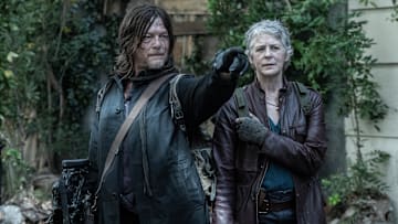 Norman Reedus as Daryl Dixon and Melissa McBride as Carol Peletier in The Walking Dead: Daryl Dixon season 3