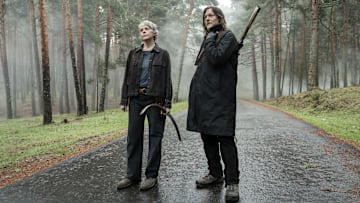 Melissa McBride as Carol Peletier, Norman Reedus as Daryl Dixon - The Walking Dead: Daryl Dixon _ Season 3 - Photo Credit: Carla Oset/AMC