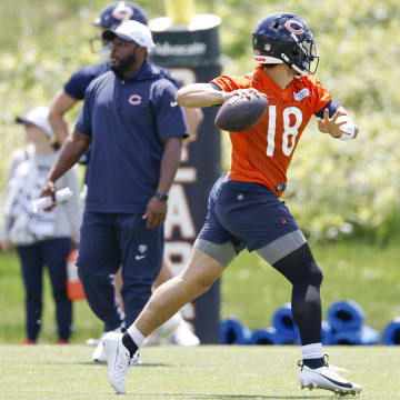 Caleb Williams' ability to manipulate the pocket and move before passing has impressed Bears GM Ryan Poles in the offseason.