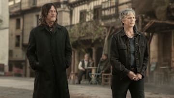 Norman Reedus as Daryl Dixon, Melissa McBride as Carol Peletier - The Walking Dead: Daryl Dixon season 3