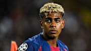 Lamine Yamal lors de FC Barcelone - Paris Saint-Germain.