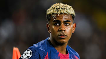 Lamine Yamal lors de FC Barcelone - Paris Saint-Germain.