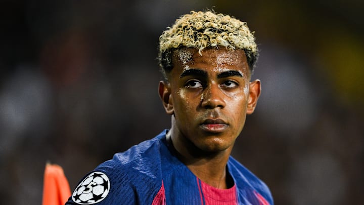 Lamine Yamal lors de FC Barcelone - Paris Saint-Germain. Lamine Yamal lors de FC Barcelone - Paris Saint-Germain.