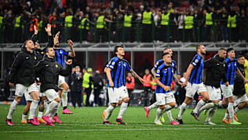 Esultanza nerazzurra